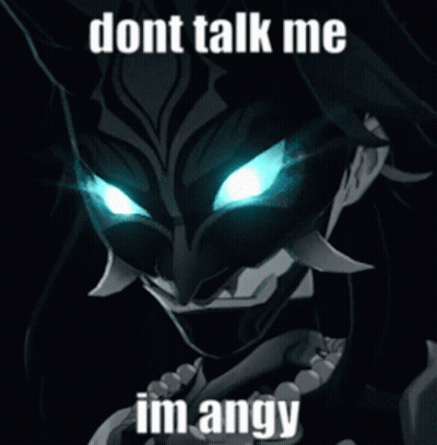 Demon With Glowing Eyes Dont Talk Me Im Angry GIF