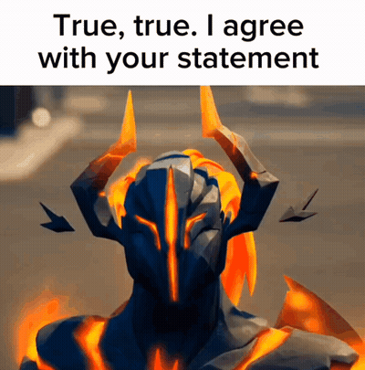 Demon With Horns Saying True True I Agree GIF