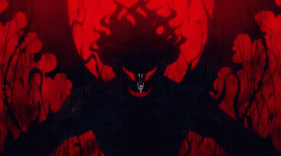 Demon With Red Eyes And Fangs GIF