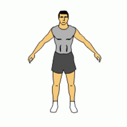 Demonstrating Lateral Raises GIF