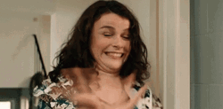 Denial Excited Lady Waving GIF