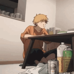 Denji Laughing Hard GIF
