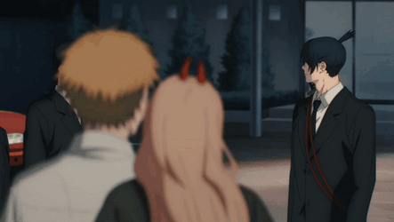 Denji Spying Someone With Power GIF
