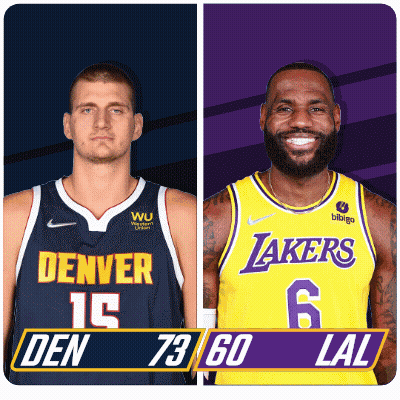 Denver And Lakers Basketball Players GIF