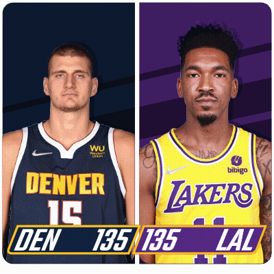Denver And Lakers Basketball Players GIF
