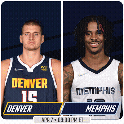 Denver And Memphis Playing Basketball April 7 GIF