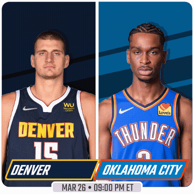 Denver And Oklahoma City Basketball Players Poster GIF
