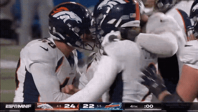 Denver Broncos Celebrate Touchdown Against Bills GIF