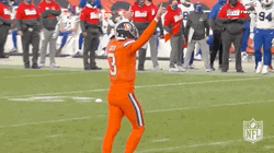 Denver Broncos Drew Lock Lifting Both Arms GIF
