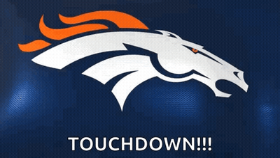 Denver Broncos Logo On Blue Background GIF