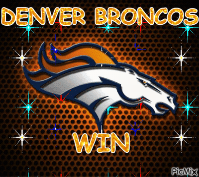 Denver Broncos Logo On Dark Background GIF
