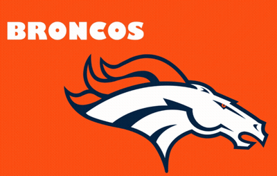 Denver Broncos Logo On Orange Saying Win GIF