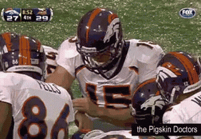 Denver Broncos Players Huddling GIF