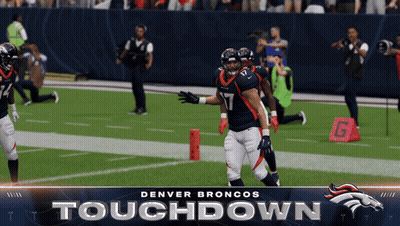 Denver Broncos Playing Houston Texans Touchdown GIF