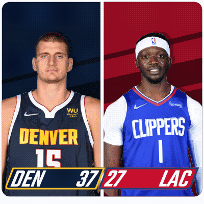 Denver Den And Clippers Basketball Players GIF