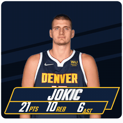 Denver Jokic Wearing Jersey GIF