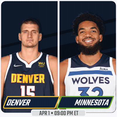 Denver Vs Minnesota Basketball Players GIF