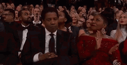 Denzel Washington Anxious Biting Lips Academy Awards GIF