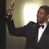 Denzel Washington Flight Receiving Awards GIF