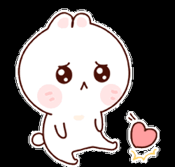 Depressed Bunny Kawaii Cartoon GIF