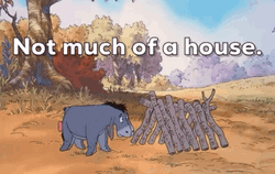 Depressed Eeyore Checking House GIF