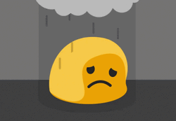Depressed Emoji Rain Hangouts GIF