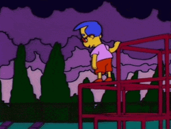 Depressed Milhouse The Simpsons GIF
