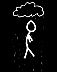 Depressed Rain Stick Figure GIF