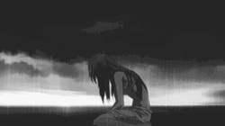 Depressed Sad Anime Alone In The Rain GIF
