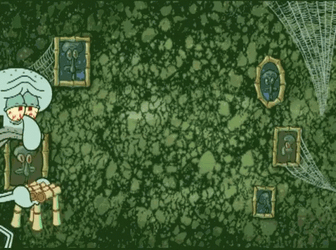 Depressed Squidward Noose Pulling Bird GIF