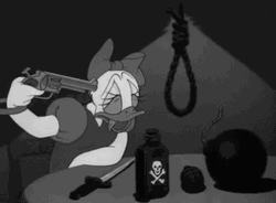 Depressed Suicide Daisy Duck GIF