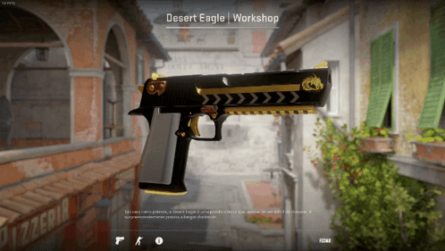 Desert Eagle Workshop Gun On Video Game Screen GIF