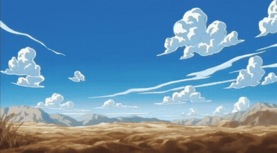 Desert Landscape Blue Sky Clouds GIF
