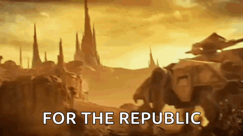Desert Landscape Painting Saying For The Republic GIF