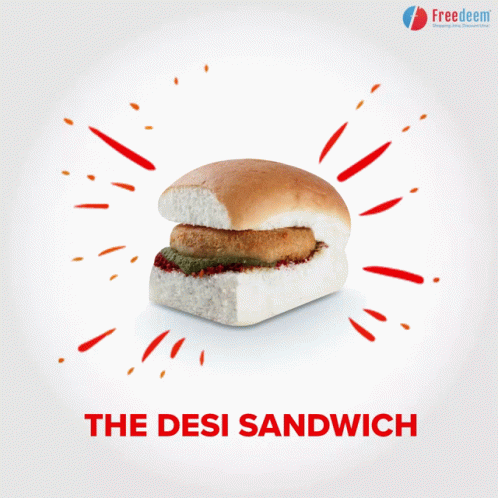 Desi Sandwich On Bun GIF