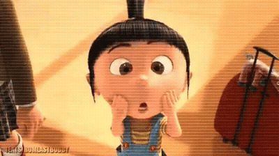 Despicable Me Character Surprised Next To Suitcase GIF