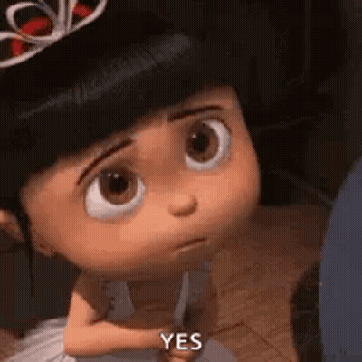 Despicable Me Girl In Tiara Making Face GIF