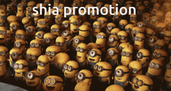 Despicable Me Minions Celebrating Shia Promotion GIF