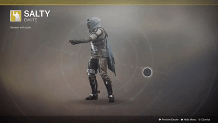 Destiny 2 Valkyrian Armor Salty Soldier GIF