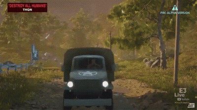 Destroy All Humans Video Game Being Played GIF