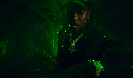 Destroy Lonely Rapping With Glowing Green Light GIF