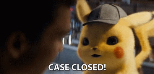 Detective Pikachu Case Closed GIF