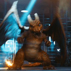 Detective Pikachu Charizard Breathing Fire GIF