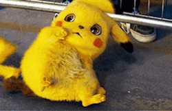 Detective Pikachu Looking Scared GIF