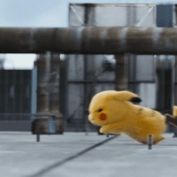 Detective Pikachu Running Quickly GIF