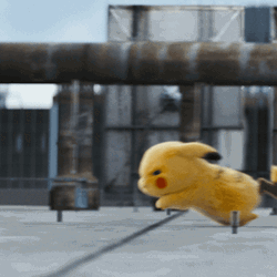 Detective Pikachu Running With Sparks GIF