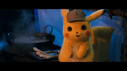 Detective Pikachu Talking Continuously GIF