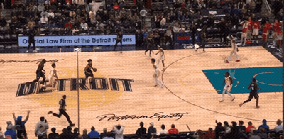 Detroit Basketball Game In Front Of Crowd GIF