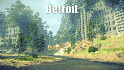 Detroit City Illustration GIF
