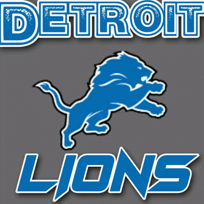Detroit Lions Blue Lion Logo GIF